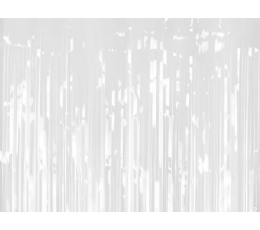 Фольгированная занавеска-дождь, белая (100x200 см)