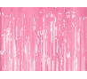 Фольгированная занавеска-дождь, розовая (100х200 см)