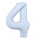 Фольгированный шар "4", пастельно-голубой (85 см)