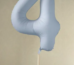 Фольгированный шар "4", пастельно-голубой (85 см) 1