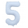 Фольгированный шар "5", пастельно-голубой (85 см)