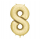 Фольгированный шар "8", золотой (86 см), матовое 