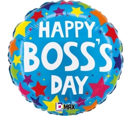 Фольгированный шар "Happy Boss's Day" (46 см)
