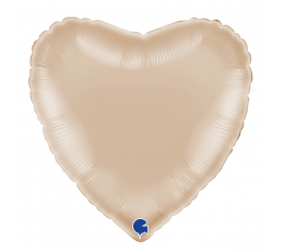Фольгированный шар "Коричневое сердце", матовый (43 см)
