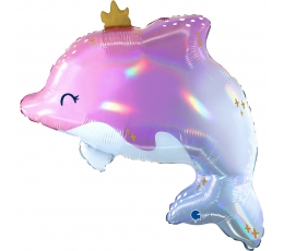 Фольгированный шар "Королевский дельфин" (69 см)