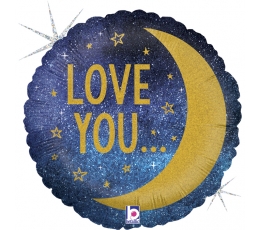 Фольгированный шар "Love you to the Moon and back" (46 см)