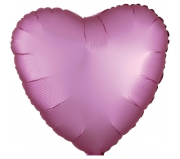 Фольгированный шар "Малиновое сердце", матовый(43 см)