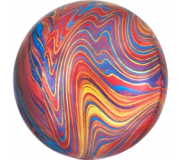 Фольгированный шар марблс, разноцветный (38х40см)