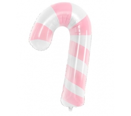 Фольгированный шар "Розовая Рождественская палочка" (50х82 см).