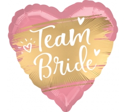 Фольгированный шар-сердечко "Team bride" (43 см)
