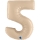 Фольгированный шар-цифра "5", кремового цвета (102 см)