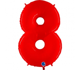 Фольгированный шар "8", красный (102 см)