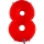 Фольгированный шар "8", красный (102 см)