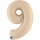 Фольгированный шар-цифра "9", кремового цвета (102 см)