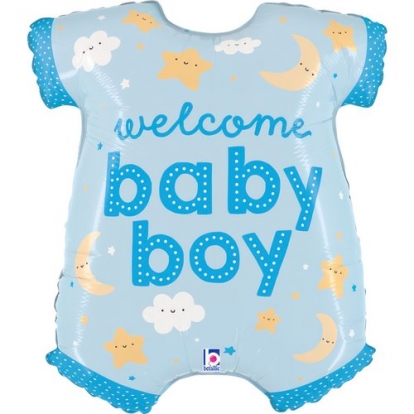 Фольгированный шар "Welcome Baby Boy" (66 см) 