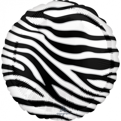 Фольгированный шар "Узоры зебры" (43 см)