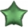 Фольгированный шар "Зеленая звезда", матовая (48 см)