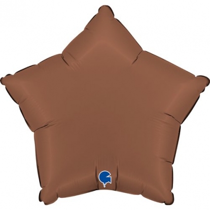 Фольгированный шар, звезда - шоколадный цвет (46 см)