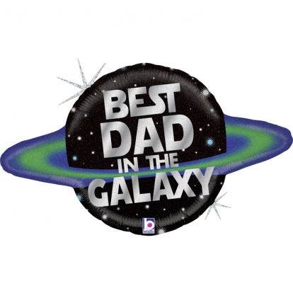 Фольгированный шарик  "Best Dad in the Galaxy" (79 см)