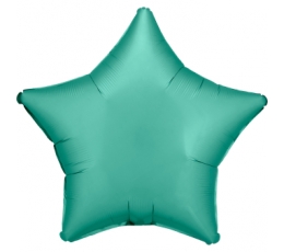 Фольгированный шарик "Бирюзовая звезда", матовый (48 см)
