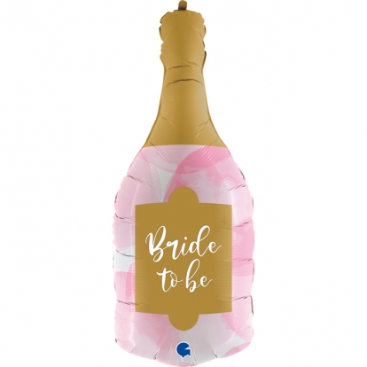 Фольгированный шарик "Bride to be шампанское" (91 cm)