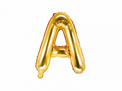 Фольгированный шарик - буква "A", золото (35 см)