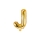 Фольгированный шарик - буква "J", золото (35 см)