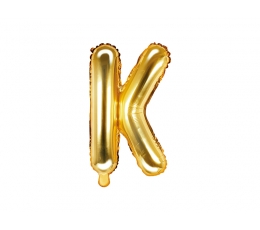 Фольгированный шарик - буква "K", золото (35 см)