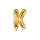 Фольгированный шарик - буква "K", золото (35 см)