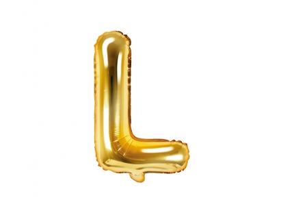 Фольгированный шарик - буква "L", золото (35 см)