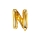 Фольгированный шарик - буква "N", золото (35 см)