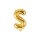 Фольгированный шарик - буква "S", золото (35 см)