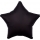 Фольгированный шарик "Черная звезда", матовый (48 см)
