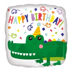 Фольгированный шарик "День Рождения Крокодила" (43 см)