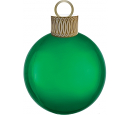 Фольгированный шарик "Елочное украшение", зеленый (38см x 50см)