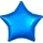 Фольгированный шарик "Голубая звезда" (43 см)