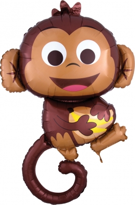 Фольгированный шарик "Happy monkey"	(63 x 91 см)