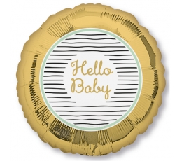 Фольгированный шарик  "Hello baby" (43 см)