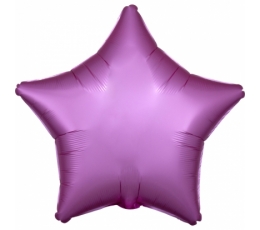 Фольгированный шарик "Малиновая звезда", матовый (48 см)