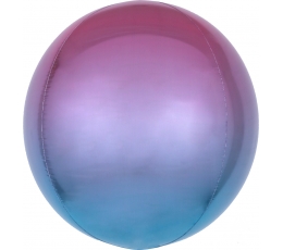 Фольгированный шарик орбз, фиолетово-синий омбре (38 см)