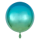 Фольгированный шарик орбз, синий-зеленый ombre (38 см)