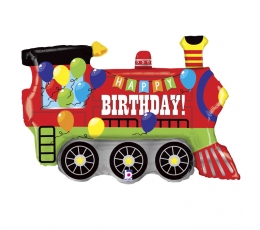 Фольгированный шарик "  Поезд -  С Днем Рождения " (94 cm)