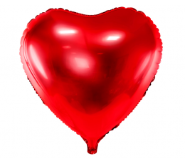 Фольгированный шарик -сердечко, красное (45 см)