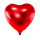 Фольгированный шарик -сердечко, красное (45 см)