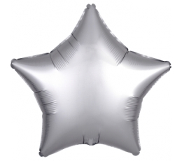 Фольгированный шарик "Серебряная звезда", матовый (43 см)