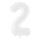 Фольгированный шарик - цифра "2", белый (86 см)