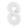 Фольгированный шарик - цифра "8", белый (86 см)
