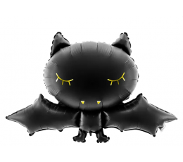  Фольгированный шарик в форме "Черная летучая мышь" (80х52 см)