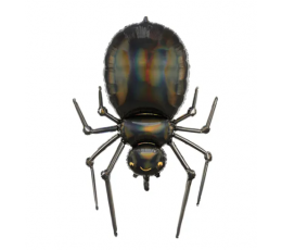  Фольгированный шарик в форме "Черный паук" (60х101 см)