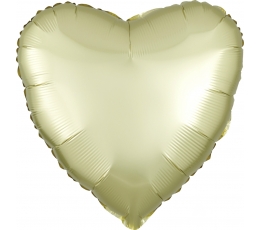 Фольгированный шарик "Желтое сердечко", матовое (43 см)